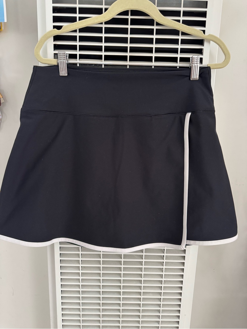 YPB- Black Athletic Skort with White Trim